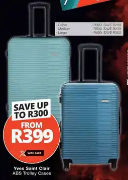 Checkers Hyper Yves Saint Clair ABS Trolley Cases offer