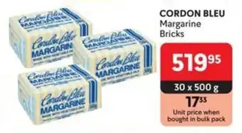 Makro CORDON BLEU Margarine Bricks offer