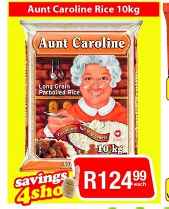 Check Save Aunt Caroline Rice 10kg offer