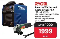 Makro RYOBI Inverter Welder and Angle Grinder Kit offer