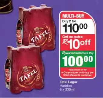 Spar Tops Tafel Lager Handies 6 x 330ml offer