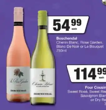 Spar Tops Boschendal Chenin Blanc, Rose Garden, Blanc De Noir or Le Bouquet 750ml offer