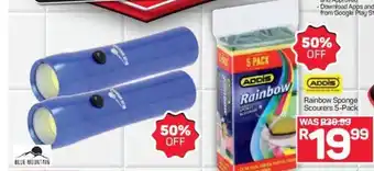 Pick n Pay Addis Rainbow Sponge Scourers 5-Pack offer