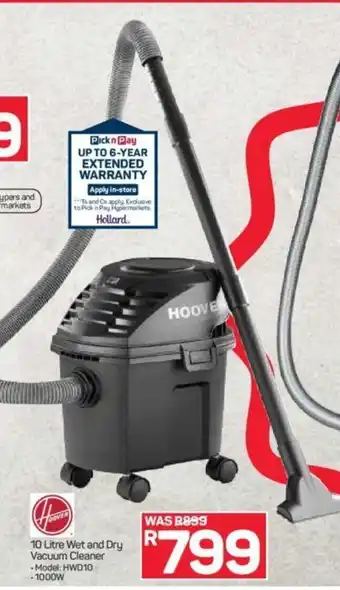 Pick n Pay 10 Litre Wet and Dry Vacuum Cleaner 1000W offer