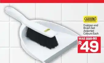 Pick n Pay Dustpan and Brush Set Assorted Colours Each offer