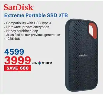 Incredible Connection SanDisk Extreme Portable SSD 2TB offer