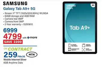 Incredible Connection SAMSUNG Galaxy Tab A9+ 5G offer