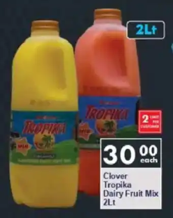 President Hyper Clover Tropika Dairy Fruit Mix offer