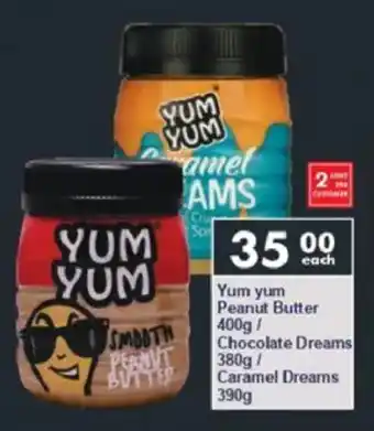 President Hyper Yum yum Peanut Butter/ Chocolate Dreams/ Caramel Dreams offer