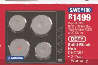 OK Furniture Solid Black Hob offer