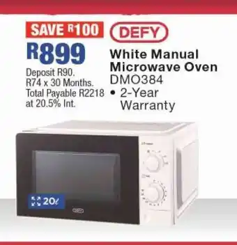 OK Furniture White Manual Microwave Oven offer