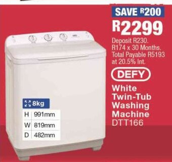 OK Furniture White Twin-Tub Washing Machine offer