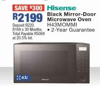OK Furniture Hisense Black Mirror-Door Microwave Oven offer