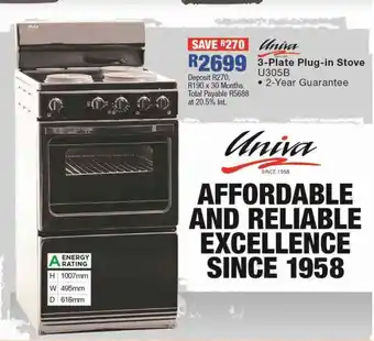 OK Furniture 3-Plate Plug-in Stove offer