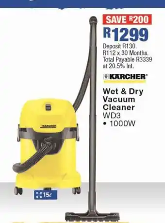 Wet & Dry Vacuum Cleaner 1000W