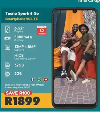 OK Furniture Tecno Spark 6 Go Smartphone 4G LTE offer