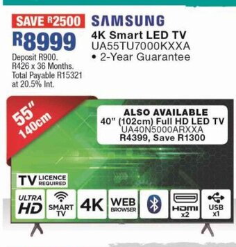 OK Furniture Samsung 4K Smart LED TV offer