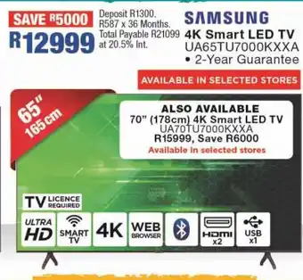 OK Furniture Samsung 4K Smart LED TV offer