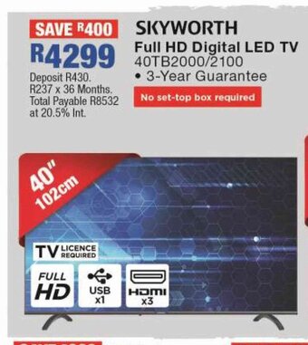 OK Furniture Skyworth Full HD Digital LED TV offer