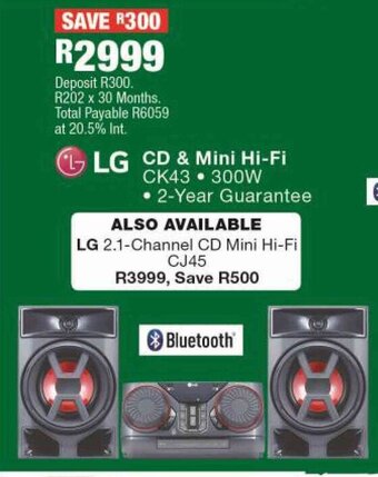 OK Furniture LG CD & Mini Hi-Fi 300W offer