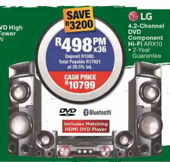 OK Furniture LG 4.2 Channel DVD Component Hi-Fi offer