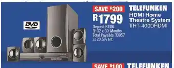 OK Furniture Telefunken HDMI Home Threatre System offer