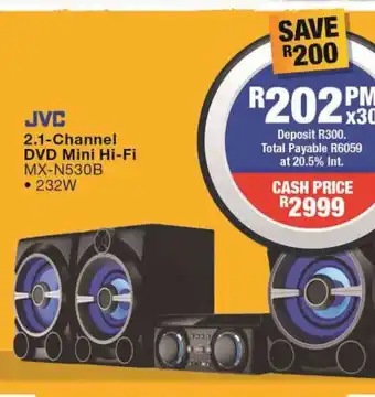OK Furniture JVC 2.1 Channel DVD Mini Hi-Fi 232W offer