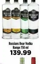 Russian bear vodka