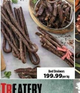 Food Lover's Market Beef droewors offer