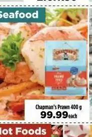 Food Lover's Market Chapmans prawns offer