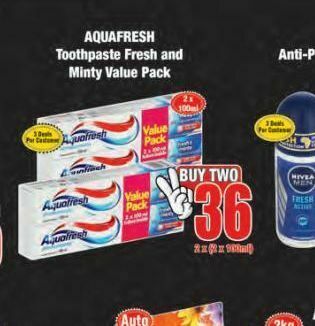 Boxer Aquafresh toothpaste 2 offer