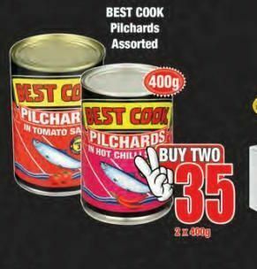 Boxer Best cook pilchards in tomato sauce 2 offer