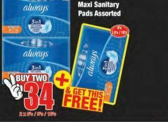 Boxer Always sanitary pads 2 offer