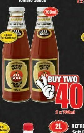 Boxer All gold tomato sauce 2 offer