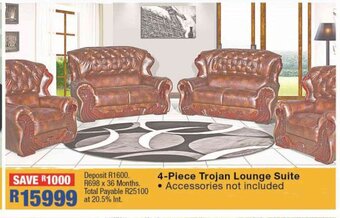 OK Furniture 4-Piece Trojan Lounge Suite offer