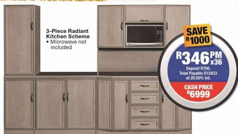 OK Furniture 3-Piece Radiant Kitchen Scheme offer
