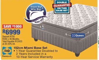 OK Furniture Sealy 152cm Miami Base Set offer