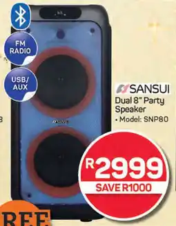 Pick n Pay Hypermarket SANSUI Dual 8" Party Speaker offer