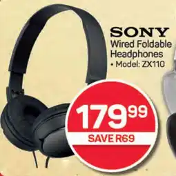 Pick n Pay Hypermarket SONY Wired Foldable Headphones offer