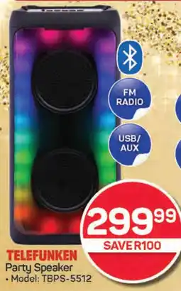 Pick n Pay Hypermarket TELEFUNKEN Party Speaker offer