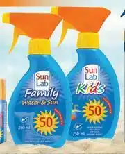 Dis-Chem Sun Lab Water & Sun Trigger Spray SPF50 Or Kids Trigger Spray SPF50-250ml offer