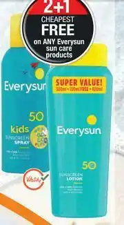 Dis-Chem Everysun Kids Aerosol Sunscreen Spray SPF50-200ml Each offer