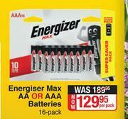 Dis-Chem Energizer Max AA Or AAA Batteries 16 Pack-Per Pack offer
