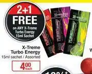 Dis-Chem X-Treme Turbo Energy 15ml Sachet Assorted-Each offer