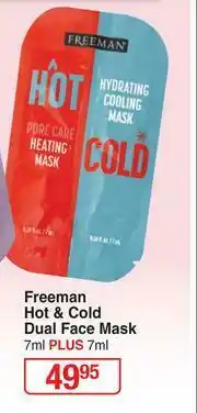 Dis-Chem Freeman Hot & Cold Dual Face Mask 7ml Plus 7ml offer