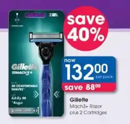 Clicks Gillette Mach3+ Razor plus 2 Cartridges offer