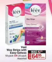 Dis-Chem Veet Wax Strips With Easy Gelwax 18 Pack Or 20 Pack Assorted-Per Pack offer