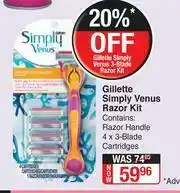 Dis-Chem Gillette Simply Venus Razor Kit offer