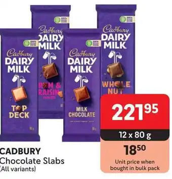 Makro CADBURY Chocolate Slabs offer