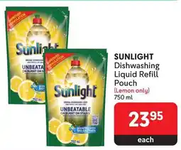 Makro SUNLIGHT Dishwashing Liquid Refill Pouch (Lemon only) offer